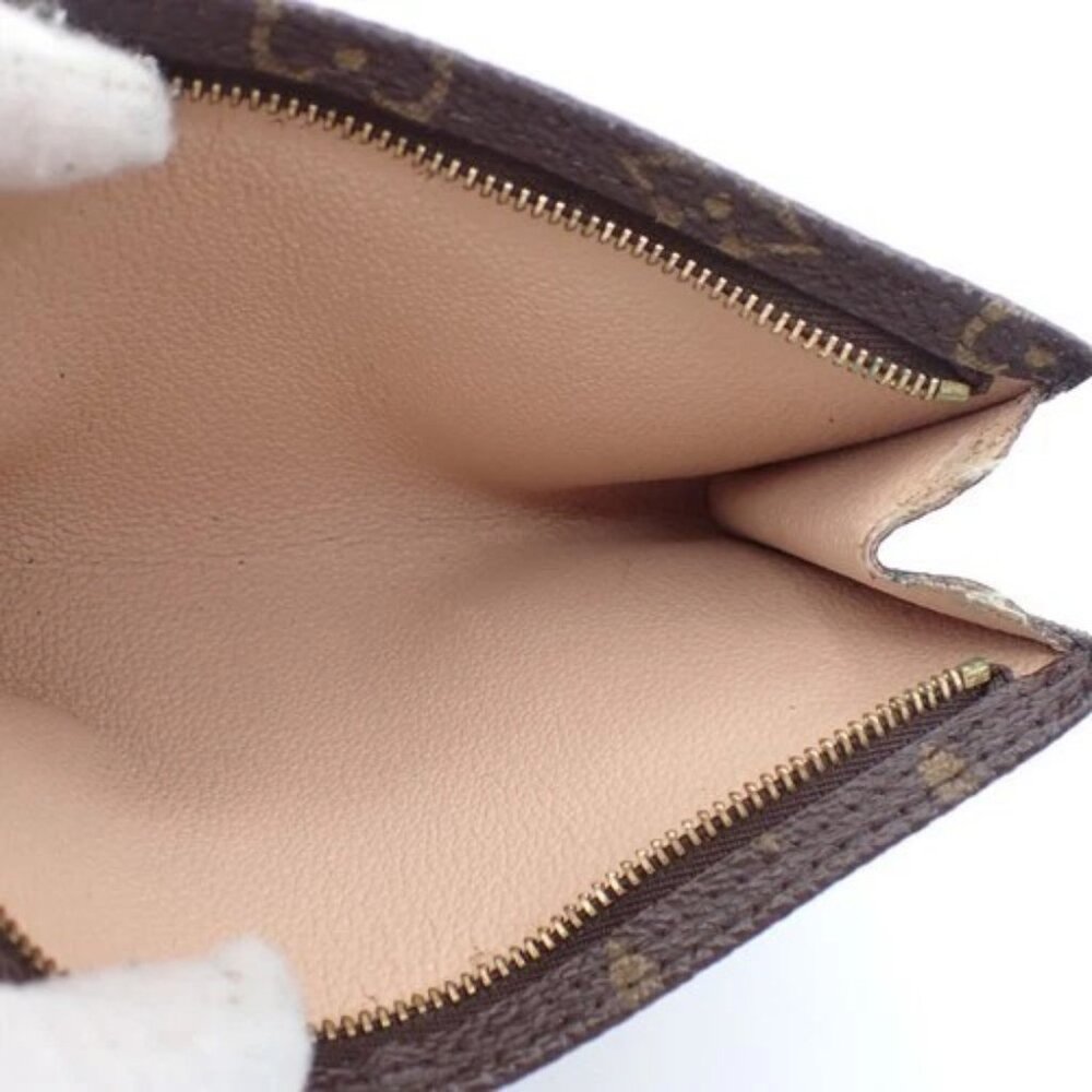 LOUIS VUITTON Logo BUCKET PM Pouch Bag Monogram Leather Brown France 60KB735 - Picture 10 of 14